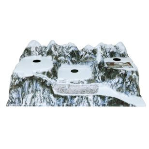 Christmas Village Coloured Dolomites Base, 78x38x15cm